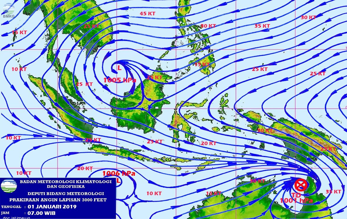 Masyarakat Diimbau Tetap Waspada Potensi Angin Kencang di Awal Tahun  2019