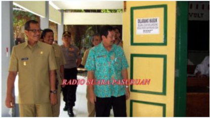Wakil Bupati Pasuruan Lakukan Sidak UNAS hari Pertama