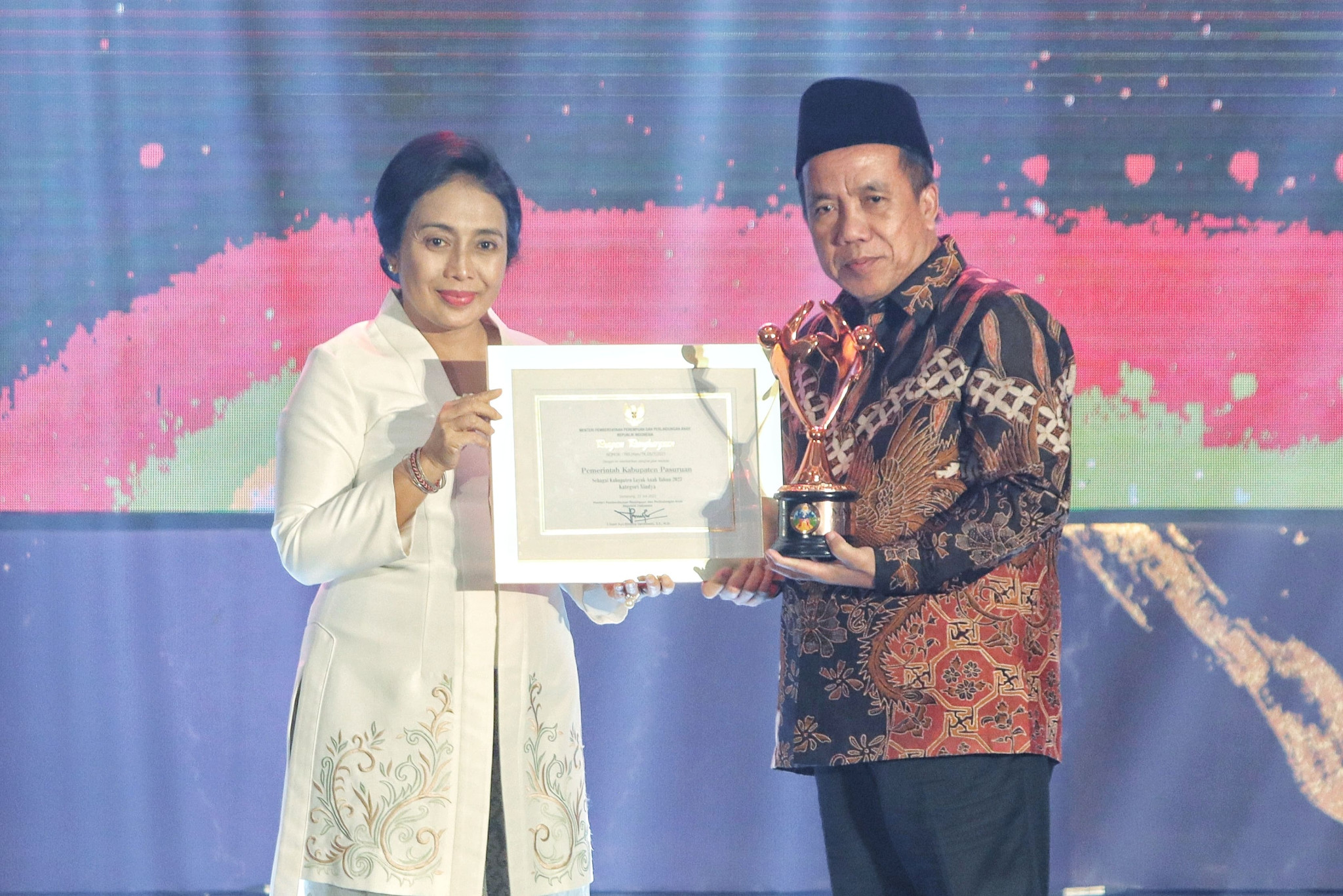 Pemkab Pasuruan Raih Penghargaan Kabupaten Layak Anak Kategori Nindya dari KemenPPPA