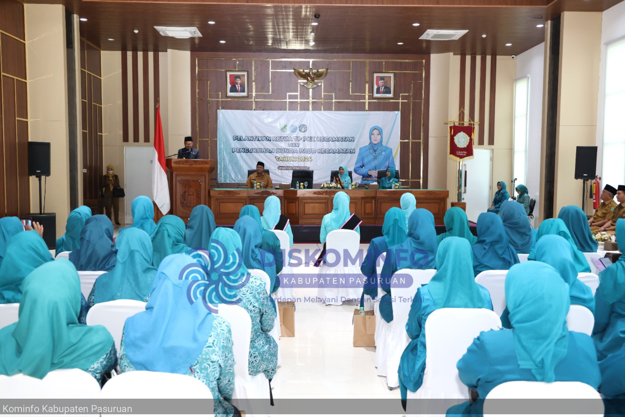 Pelantikan Ketua TP PKK dan Pengukuhan Bunda PAUD Kecamatan. Pj Bupati Andriyanto Optimis Mampu Menciptakan Perubahan Baru