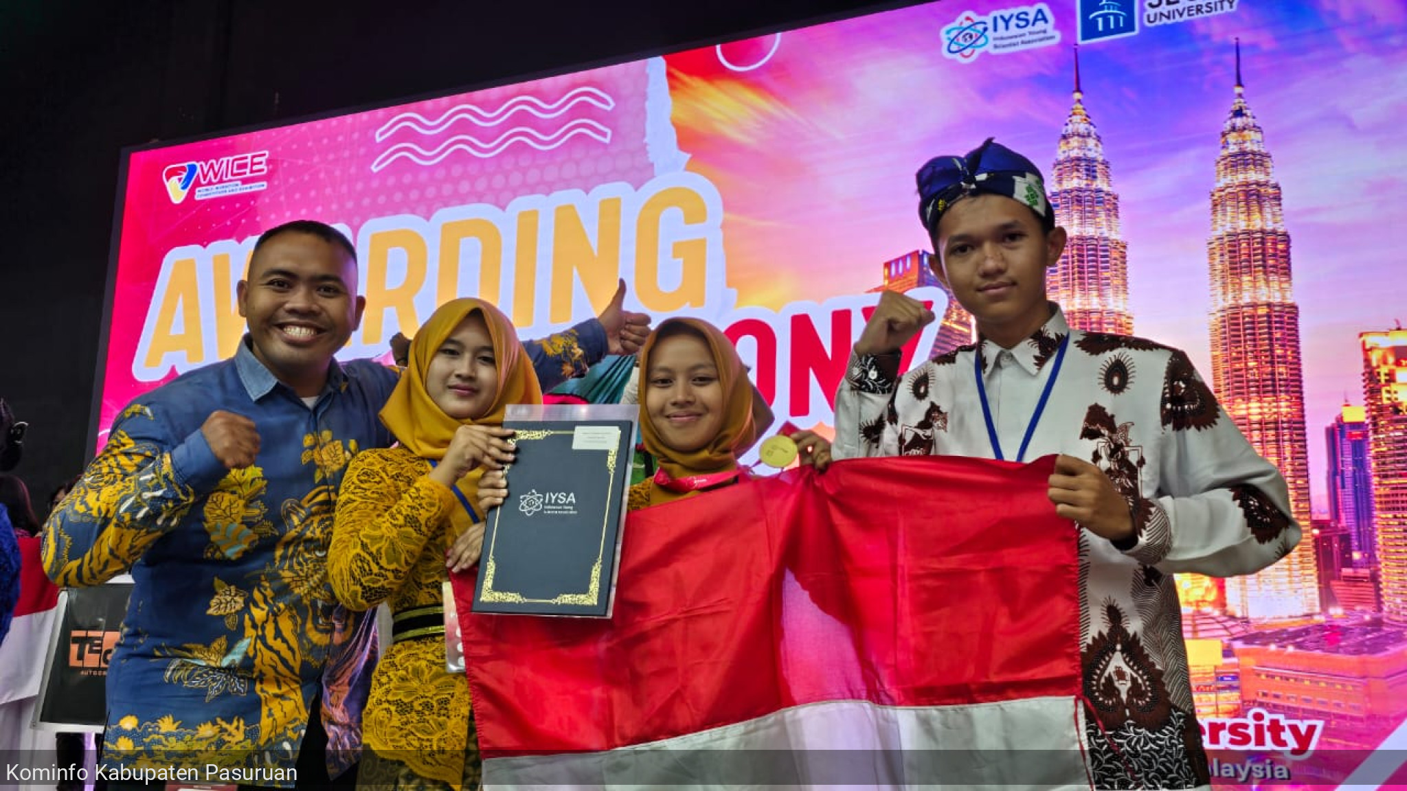 SMAN 1 Lumbang Raih Medali Emas, IYSA Semi Grand Award, dan MYSO Award Pada Ajang Internasional WICE 2025 di Malaysia