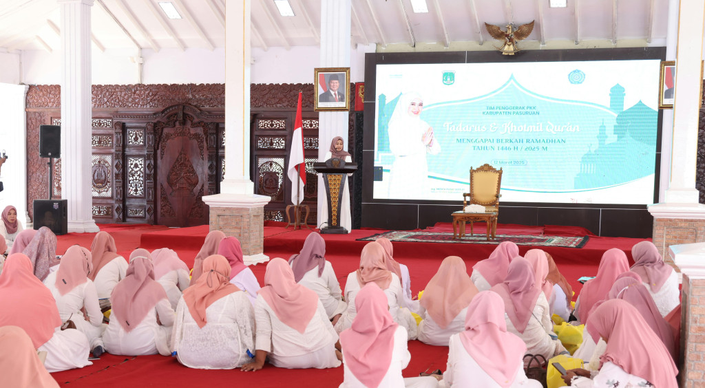 Sambutan Ketua TP PKK Kabupaten Pasuruan di Acara Tadarrus dan Khotmil Qur'an Ramadhan 2025