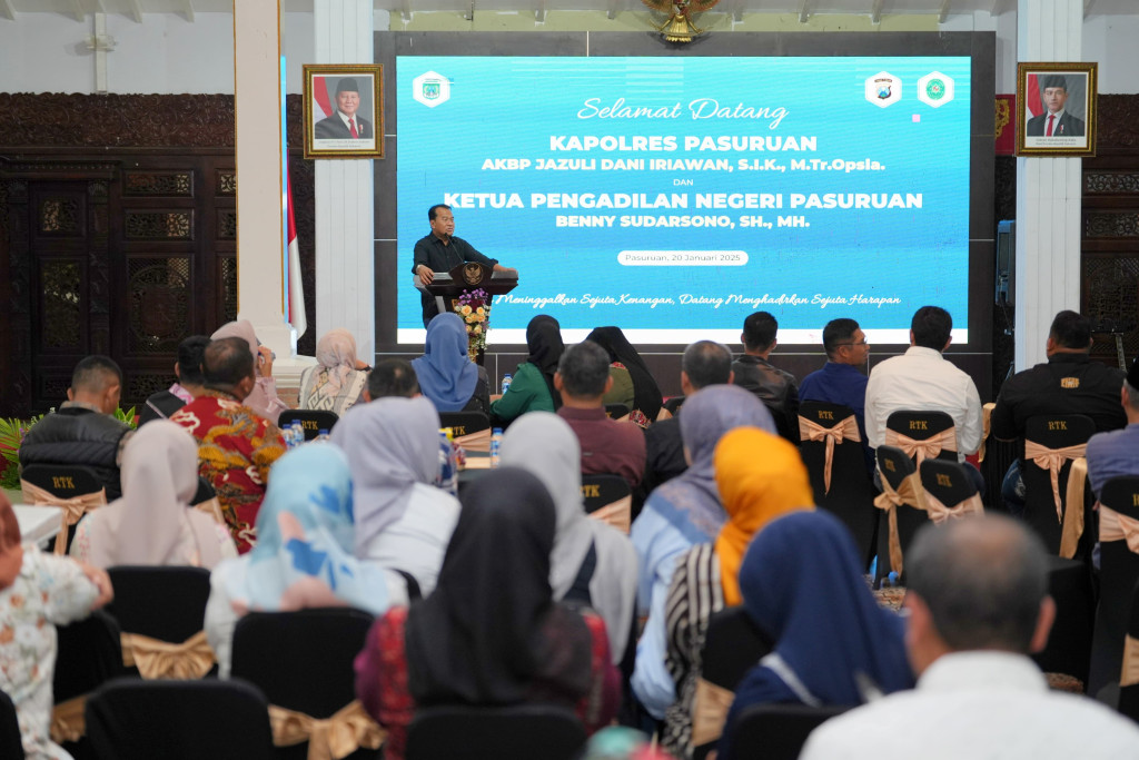 Penyambutan Kapolres Pasuruan dan Ketua Pengadilan Negeri Pasuruan