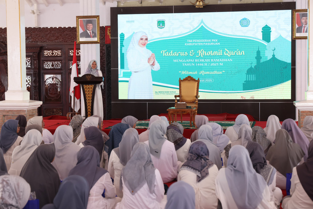 Sambutan Ketua TP PKK Kabupaten Pasuruan di Acara Tadarrus dan Khotmil Qur'an Ramadhan 2025